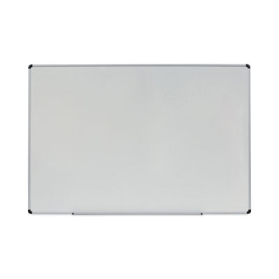 Modern Melamine Dry Erase Board With Aluminum Frame, 72" x 48", White Surface, Satin Aluminum Frame