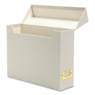 Flip Top Box, Letter Files, 13 x 3.7 x 10, Beige