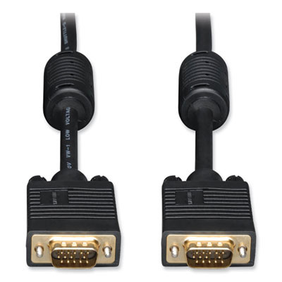 Vga Coaxial High-Resolution Monitor Cable With Rgb Coaxial, 50 Ft, Black