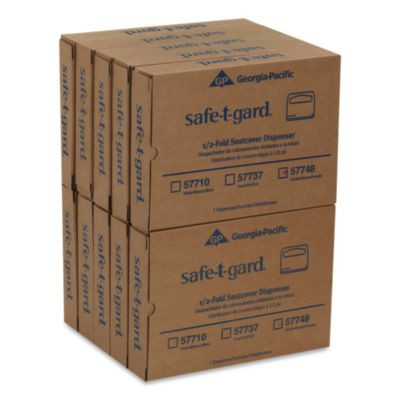 Safe-T-Gard Toilet Seat Cover Dispenser, 16.38 x 2.5 x 11.75, Gray, 10/Carton