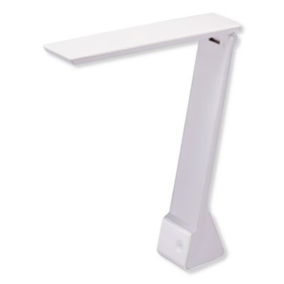 Konnect Rechargeable Folding Led Desk Lamp, 2.52w x 2.13d x 11.02h, Gray/White