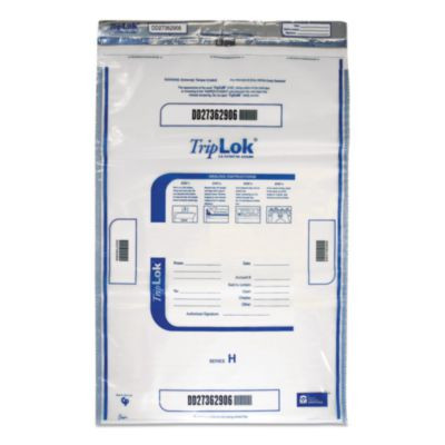 Deposit Bag, Plastic, 20" x 28", Clear, 50/Pack