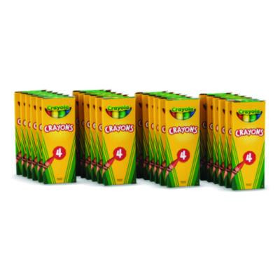 Classic Color Cello Pack Party Favor Crayons, Regular Size, 0.31" x 3.63", 4 Assorted Colors, 4/Pack, 360 Packs/Carton