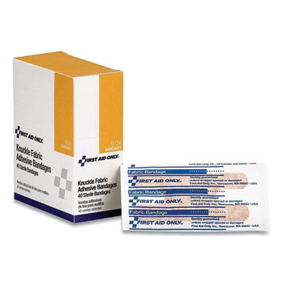 Fabric Bandages, Four-Wing Knuckle, 2.5 X 3.25, 40/Box