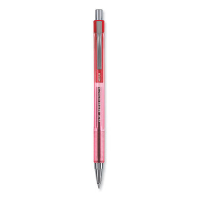 Better Ballpoint Pen, Retractable, Medium 1 Mm, Red Ink, Translucent Red Barrel, Dozen
