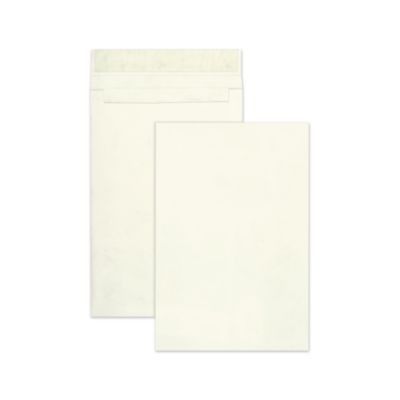 Lightweight 14 Lb Tyvek Open End Expansion Mailers, #15 1/2, Cheese Blade Flap, Redi-Strip Closure, 12 x 16, White, 25/Box