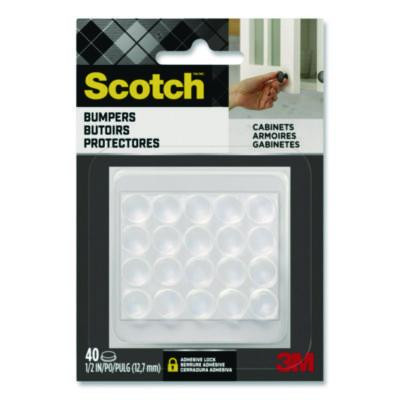 Bumpers, 0.5" Dia, Clear, 40/Pack