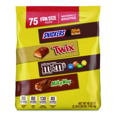 Fun Size Milk Chocolate Variety Pack, Assorted, 40.3 Oz, 75 Pieces