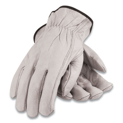 Economy Grade Top-Grain Cowhide Leather Work Gloves, Gunn Cut, Wing Thumb, X-Large, Tan, Pair