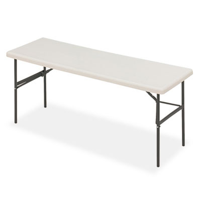 Indestructable Classic Folding Table, Rectangular, 72" x 24" x 29", Platinum