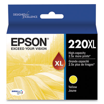 T220Xl420-S (220Xl) Durabrite Ultra High-Yield Ink, 450 Page-Yield, Yellow