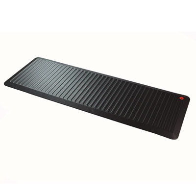 Afs-Tex 6000X Anti-Fatigue Mat, Rectangular, Midnight Black Ribbed Surface, 23" x 67"