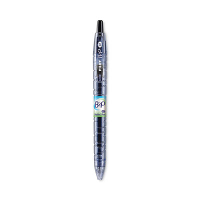 B2p Bottle-2-Pen Recycled Gel Pen, Retractable, Fine 0.7 Mm, Black Ink, Translucent Blue Barrel