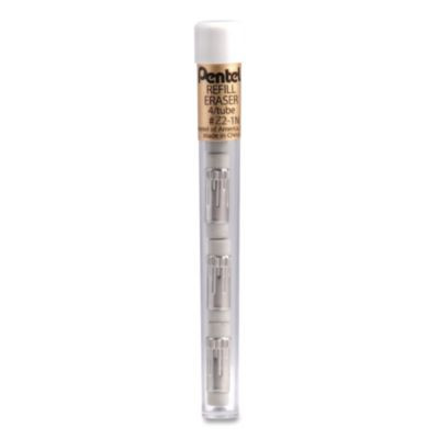 Eraser Refills For Cushi/Energize-X/Gizmo/Hot Shots/Sharp Kerry/Technica-X/Wow! Pencil, White, 4/Pack