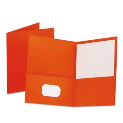 Twin-Pocket Folder, Accommodates (100) 11 x 8.5 Sheets, Orange, 25/Box