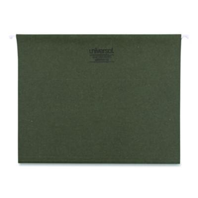 Hanging File Folders, Letter Size, 1/5-Cut, Standard Green, 25/Box