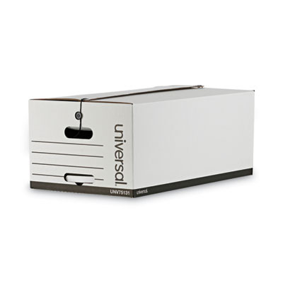 Deluxe Quick Set-Up String-And-Button Boxes, Legal Files, White, 12/Carton