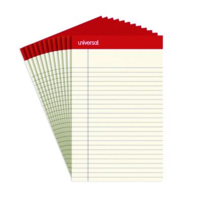 Colored Perforated Ruled Writing Pads, Narrow Rule, (50) Ivory 5 x 8 Sheets, Dozen