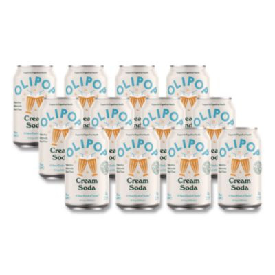 Prebiotic Soda, Cream Soda, 12 Oz Can, 12/Carton