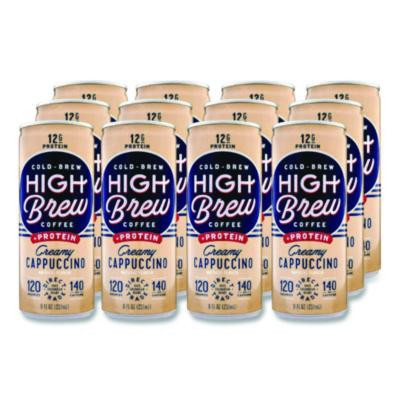 Cold Brew Coffee + Protein, Creamy Cappuccino, 8 Oz Can, 12/Pack