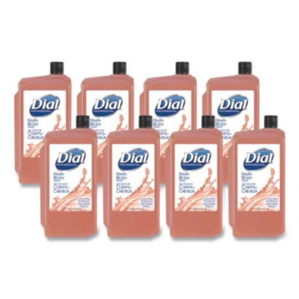 Hair + Body Wash Refill For 1 L Liquid Dispenser, Neutral Scent, 1 L, 8/Carton