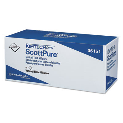 Scottpure Critical Task Wipers, 12 x 23, White, 50/Box, 8 Boxes/Carton