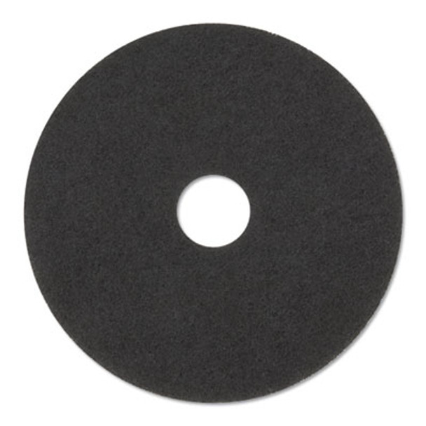 Low-Speed Stripper Floor Pad 7200, 14" Diameter, Black, 5/Carton