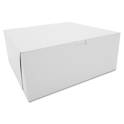 White One-Piece Non-Window Bakery Boxes, 12 x 12 x 5, White, Paper, 100/Carton