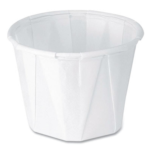 Paper Portion Cups, 1 Oz, White, 250/Bag, 20 Bags/Carton
