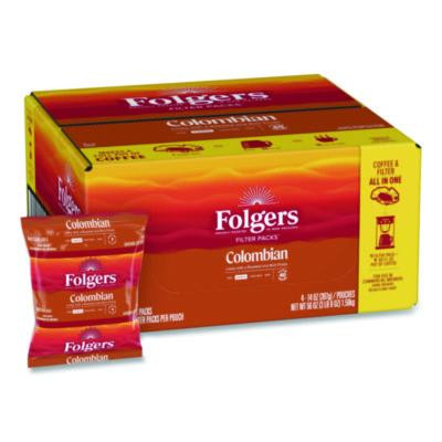 Coffee Filter Packs, 100% Colombian, 1.4 Oz Pack, 40/Carton
