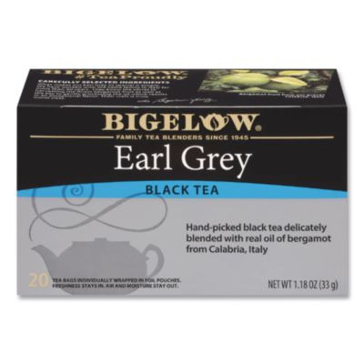 Single Flavor Tea Bags, Earl Grey Black Tea, 28/Box