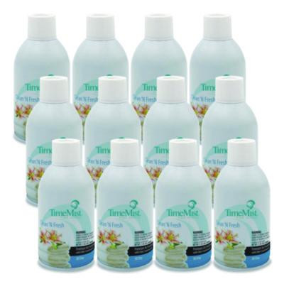 Premium Metered Air Freshener Refill, Clean N Fresh, 7.1 Oz Aerosol Spray, 12/Carton