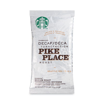 Coffee, Pike Place Decaf, 2.5 Oz Packet, 18/Box