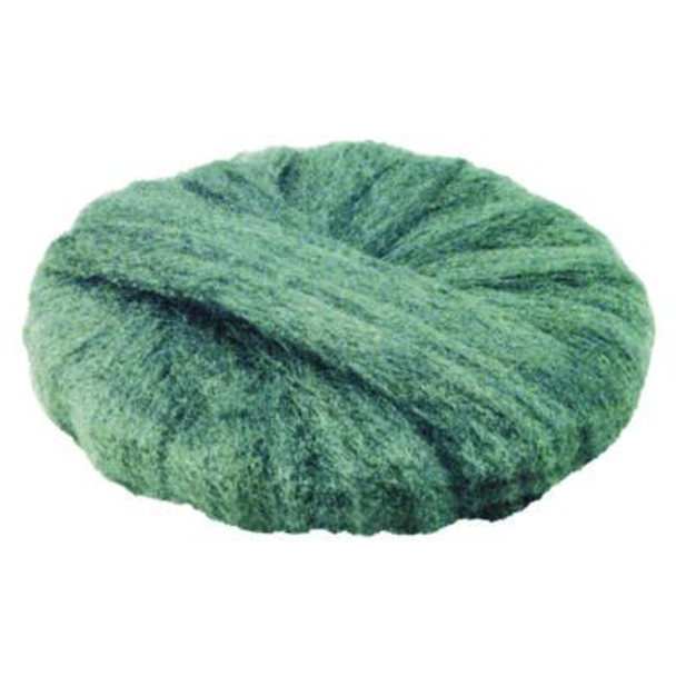 Radial Steel Wool Pads, Grade 0 (Fine): Cleaning And Polishing, 20" Diameter, Gray, 12/Carton