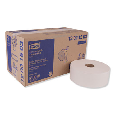 Advanced Jumbo Bath Tissue, Septic Safe, 2-Ply, 3.48" x 1,600 Ft, White, 6 Rolls/Carton