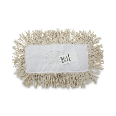Industrial Dust Mop Head, Cotton, 12 x 5, White
