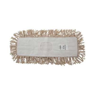 Industrial Dust Mop Head, Hygrade Cotton, 18 x 5, White