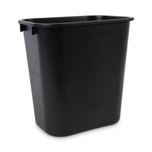 Soft-Sided Wastebasket, 14 Qt, Plastic, Black