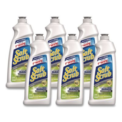 Antibacterial Surface Cleanser With Bleach, Commercial, 36 Oz Bottle, 6/Carton