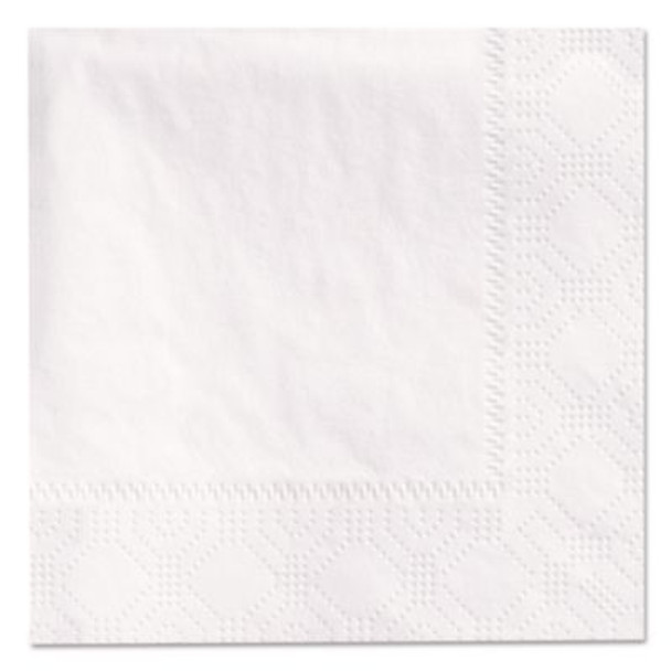 Embossed Beverage Napkins, 2-Ply, 9.5 x 9.5, White, 3,000/Carton
