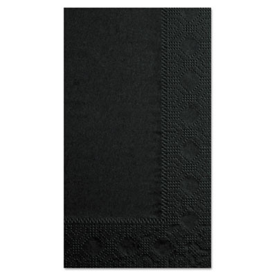 Dinner Napkins, 2-Ply, 15 x 17, Black, 1,000/Carton