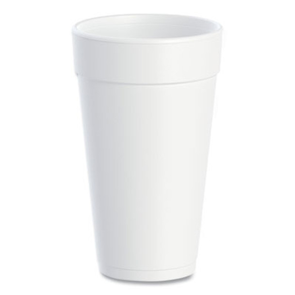 Foam Drink Cups, 20 Oz, White, 500/Carton