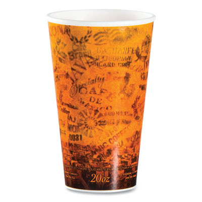 Fusion Escape Foam Hot/Cold Cups, 20 Oz, Brown/Black, 500/Carton
