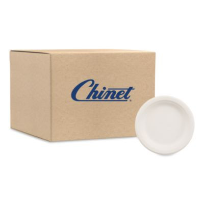 Paper Dinnerware, Plate, 6" Dia, White, 1,000/Carton