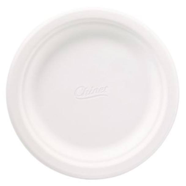 Classic Paper Plates, 6.75" Dia, White, 125/Pack, 8 Packs/Carton