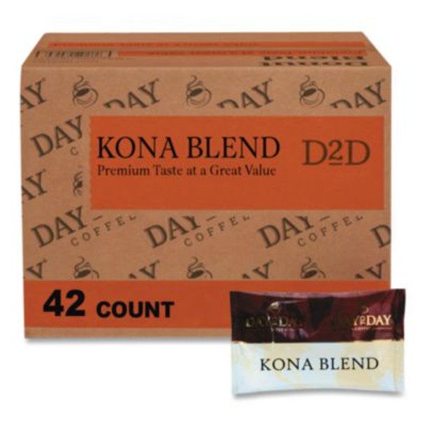 100% Pure Coffee, Kona Blend, 1.5 Oz Pack, 42 Packs/Carton