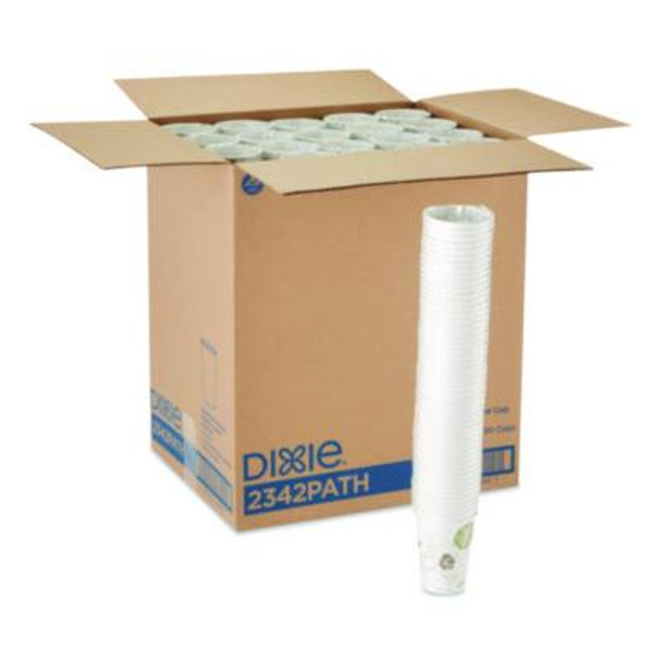 Pathways Paper Hot Cups, 12 Oz, White/Brown, 50/Sleeve, 20 Sleeves/Carton