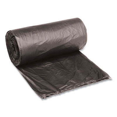 Low-Density Waste Can Liners, 10 Gal, 0.35 Mil, 24" x 23", Black, Perforated Roll, 50 Bags/Roll, 10 Rolls/Carton