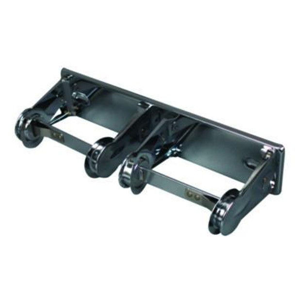 Double Roll Toilet Tissue Dispenser, 12.3 X 4.25 X 2.7, Chrome, 1 Dozen