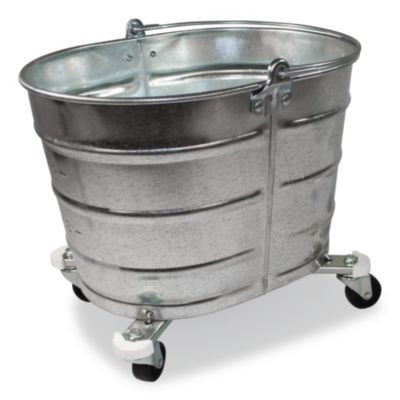 Metal Mop Bucket, 26 Qt, Steel